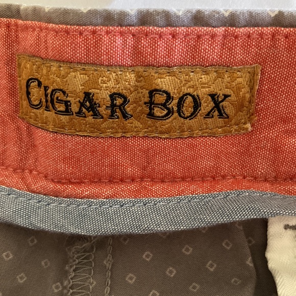 Men’s Cigar Box gray white tiny diamonds chino Bermuda shorts size 30 - Picture 6 of 8